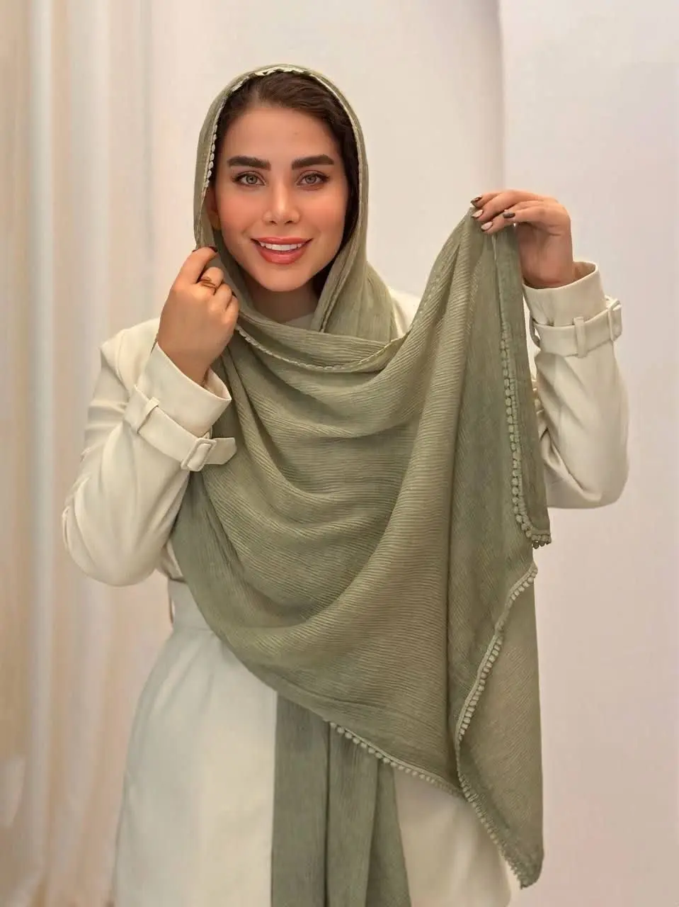 3580 - شال دور عدسی (ایراد دار)